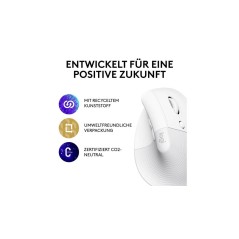 Logitech Lift Vertical Ergonomic Mouse - Optisk Trådløs Hvid for Optimal Komfort og Præcision